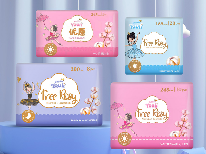 Ultra-Thin Anion & Herbal Sanitary Napkins with Wings by Baron Hygiene