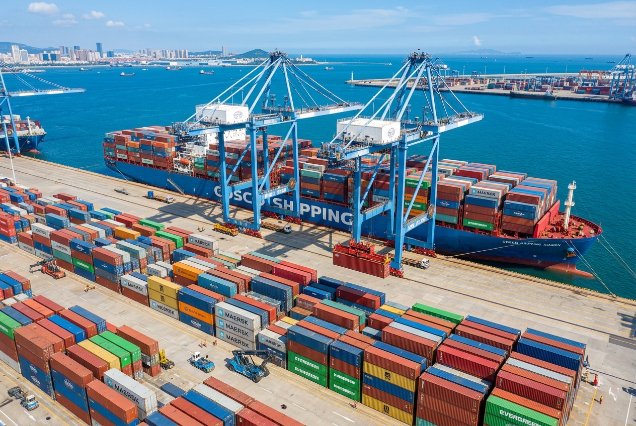 Baron Group Ocean Container Staging and Shipping at Port of Xiamen